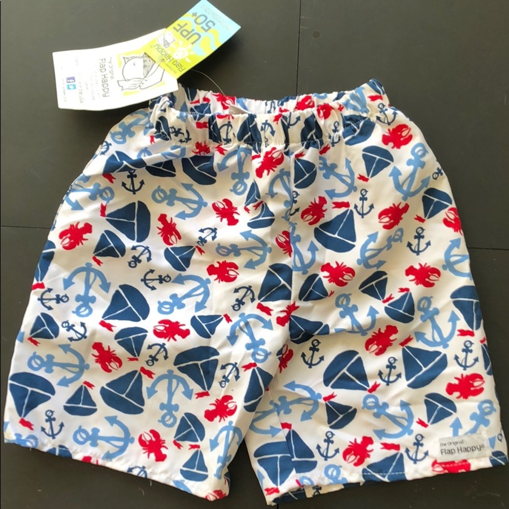 Flap Happy Baby Boys' UPF 50+Junior Surf Trunk.NWT